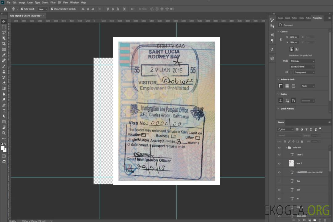 Visa de voyage SAINTE-LUCIE template Visa de voyage SAINTE-LUCIE template